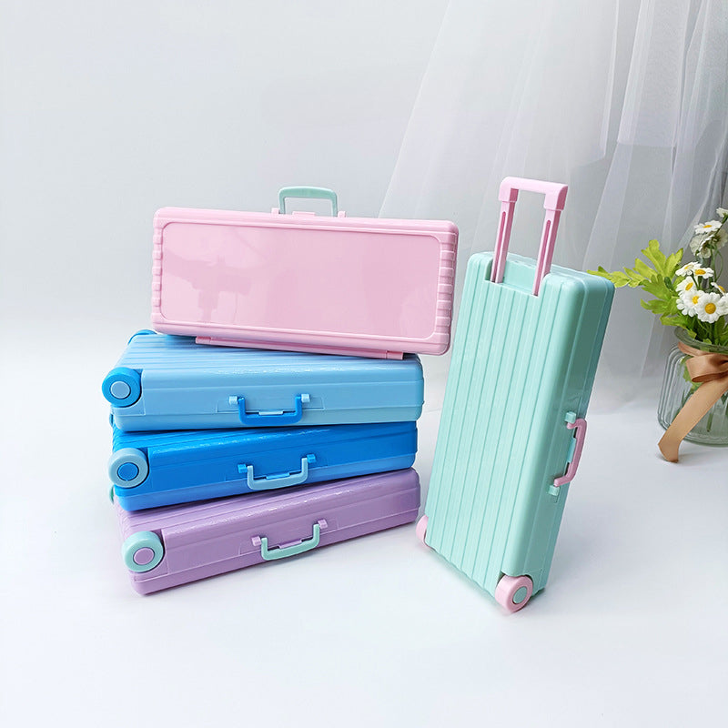 Wholesale Plastic Suitcase Double Layer Large Capacity Stationery Box